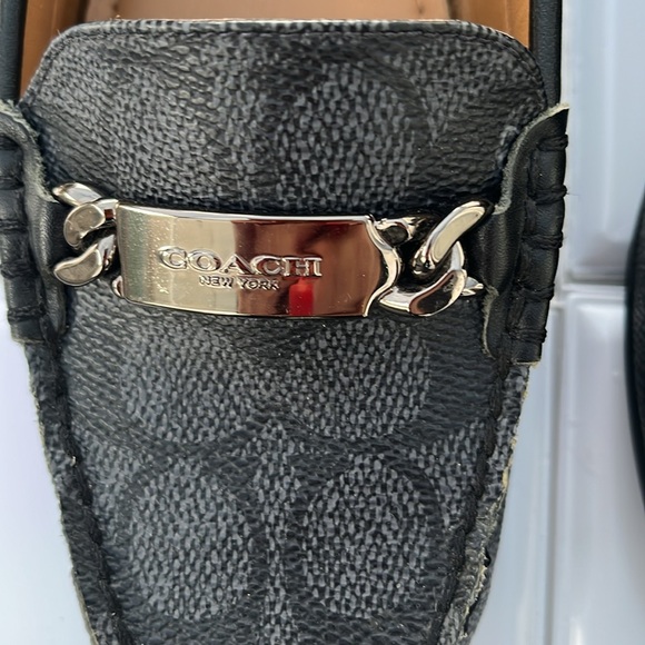 COACH Olive Signature Embossed Canvas Flat Loafers Black/Gray Brand New Sz 6B - Picture 6 of 16